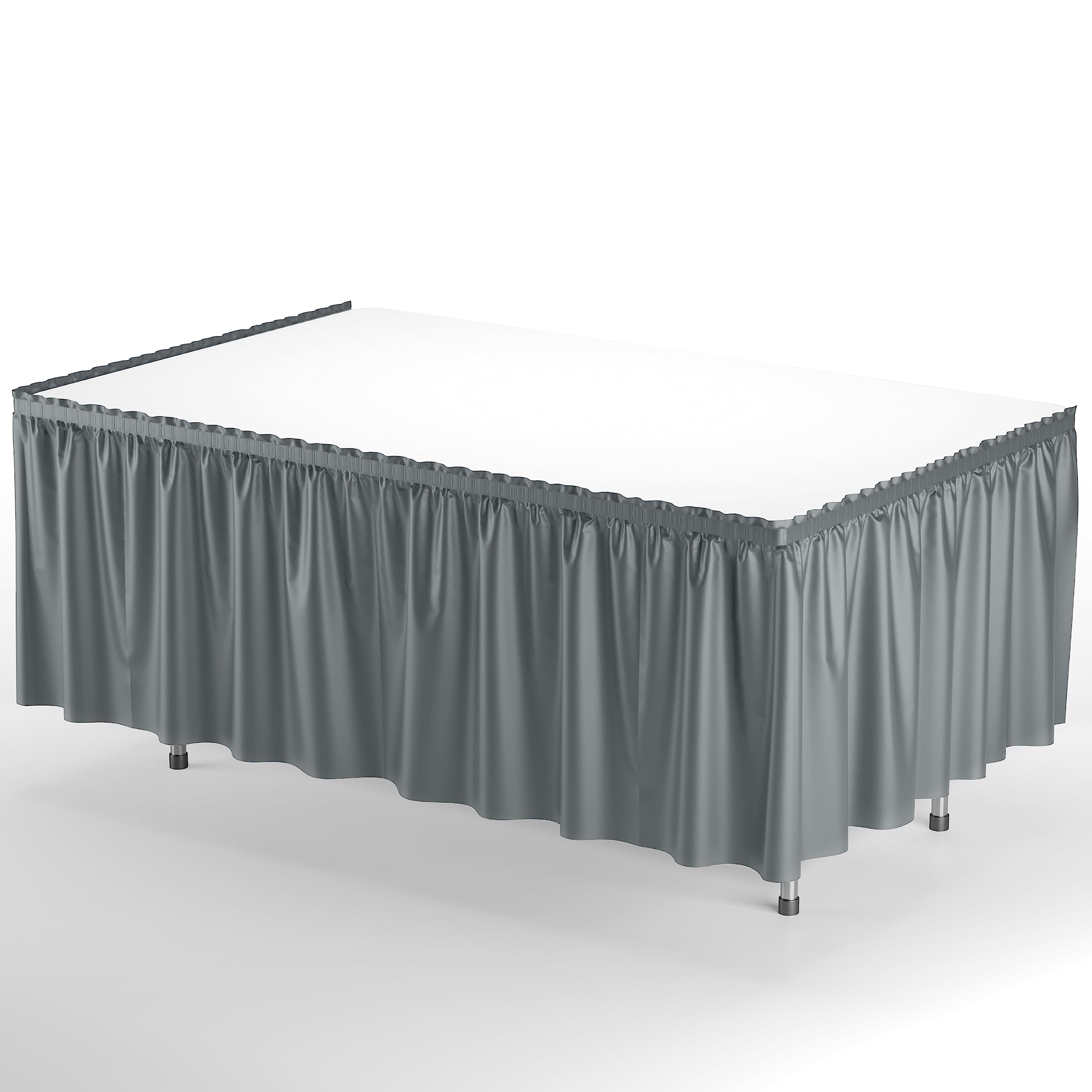 14' x 29in. Table Skirt  Silver - 48 ct.