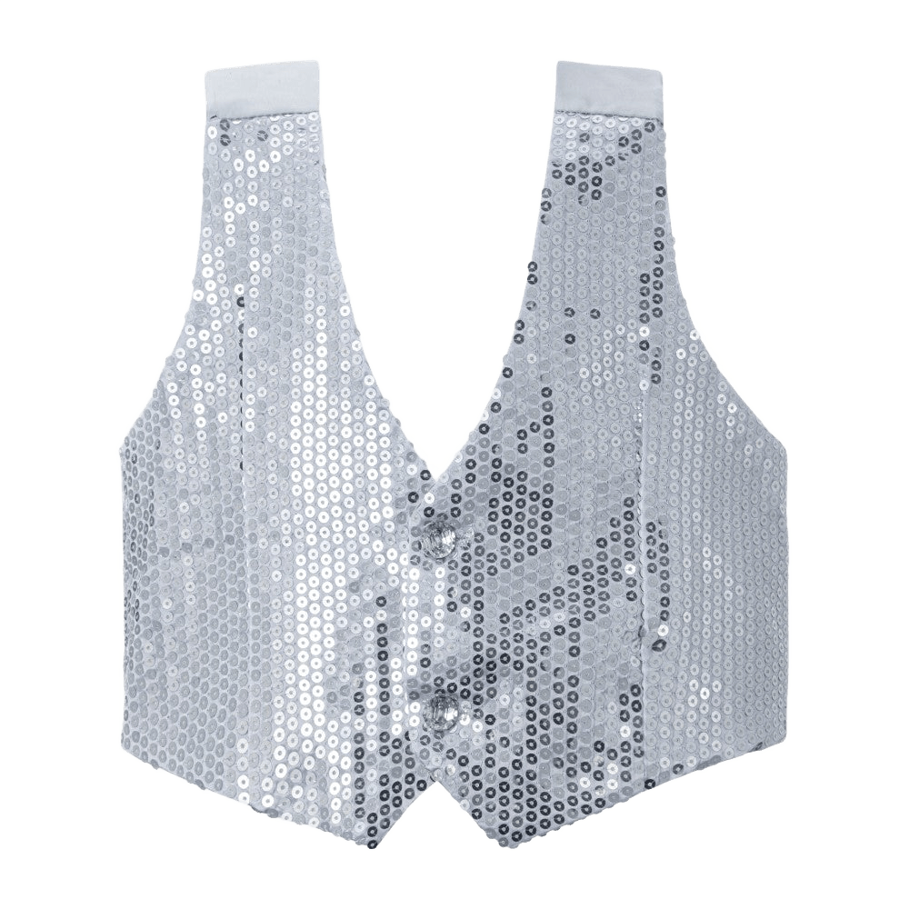 Silver Sequin Vest - Kids