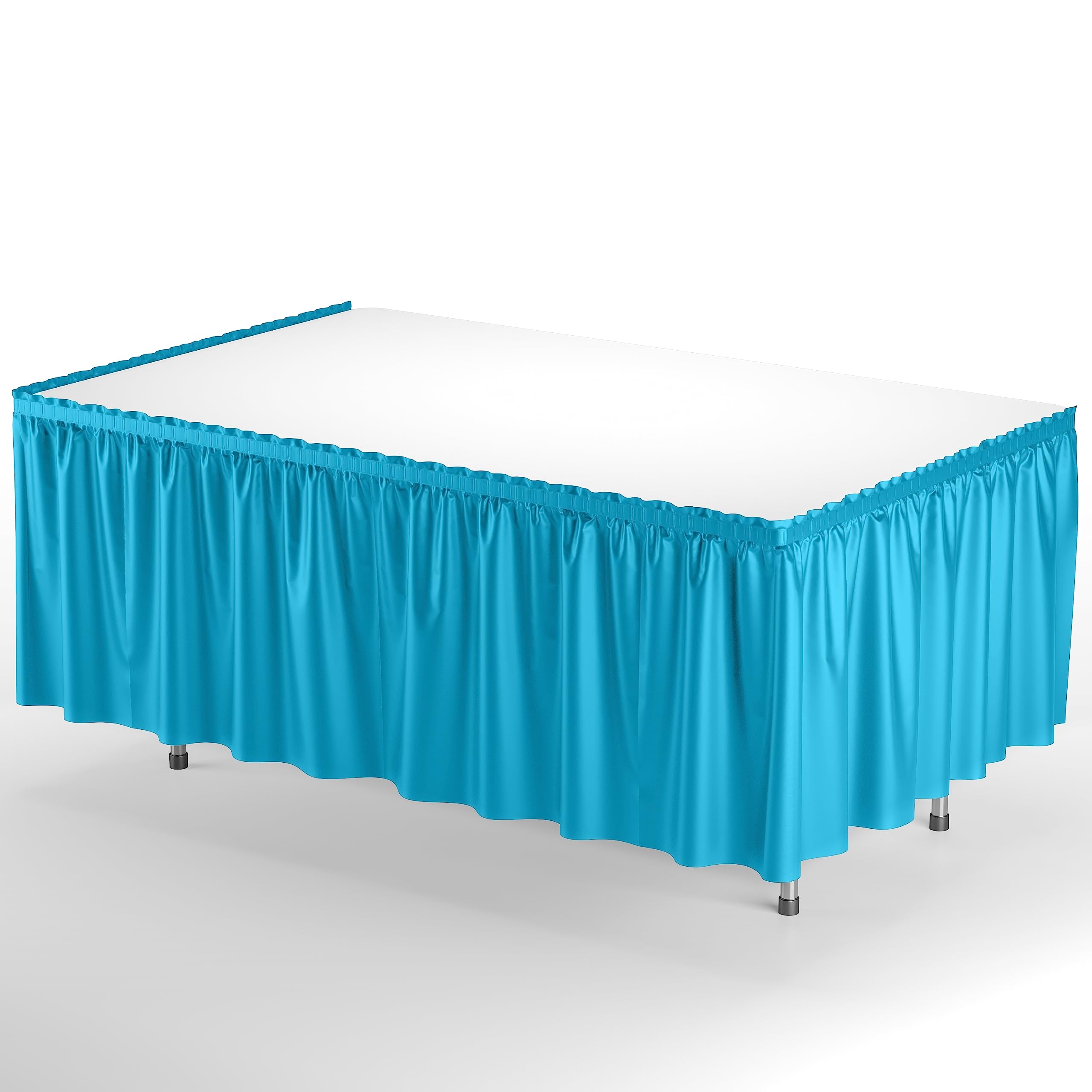 14' x 29in. Table Skirt  Turquoise - 48 ct.